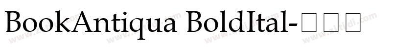 BookAntiqua BoldItal字体转换